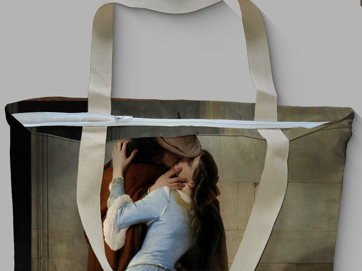 Borsa tessile con cerniera - HAYEZ - IL BACIO