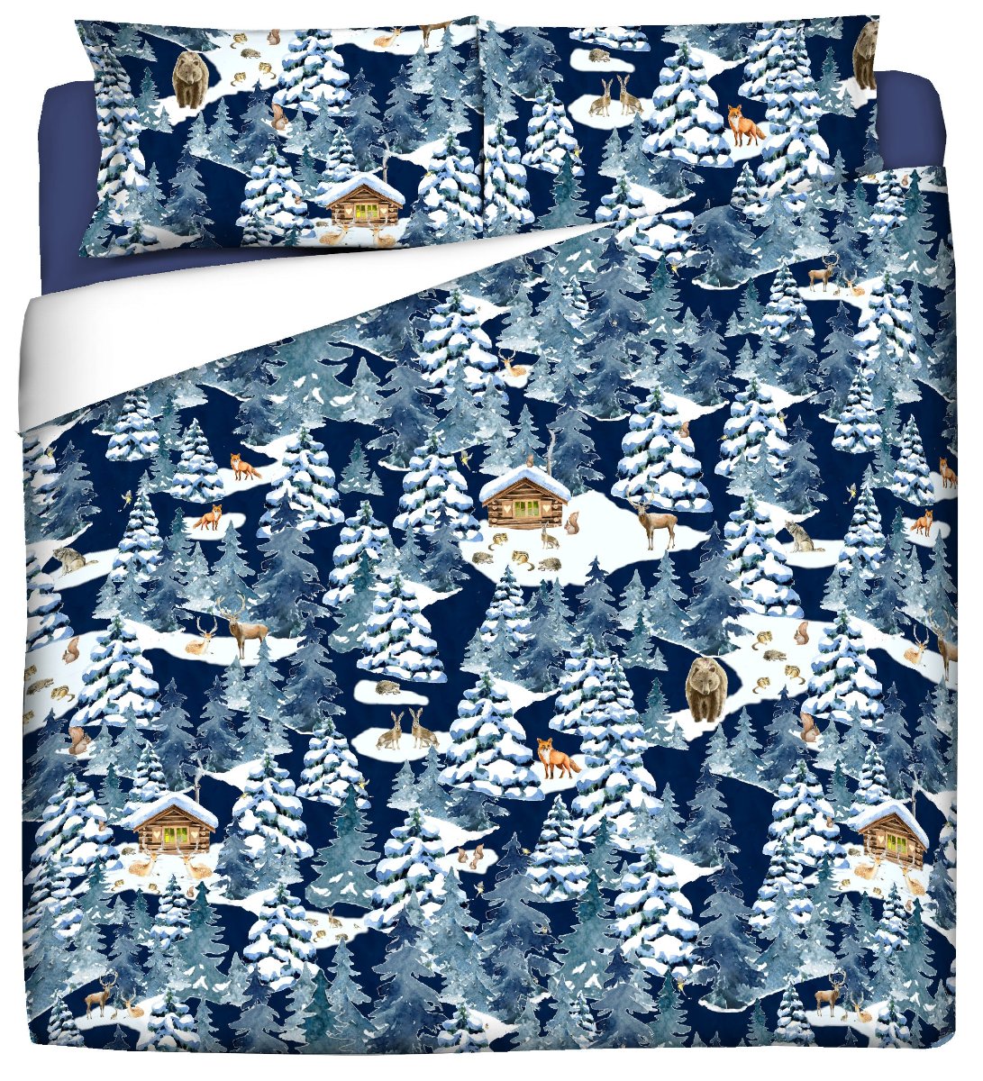 Copripiumino con federe - Bosco d'Inverno