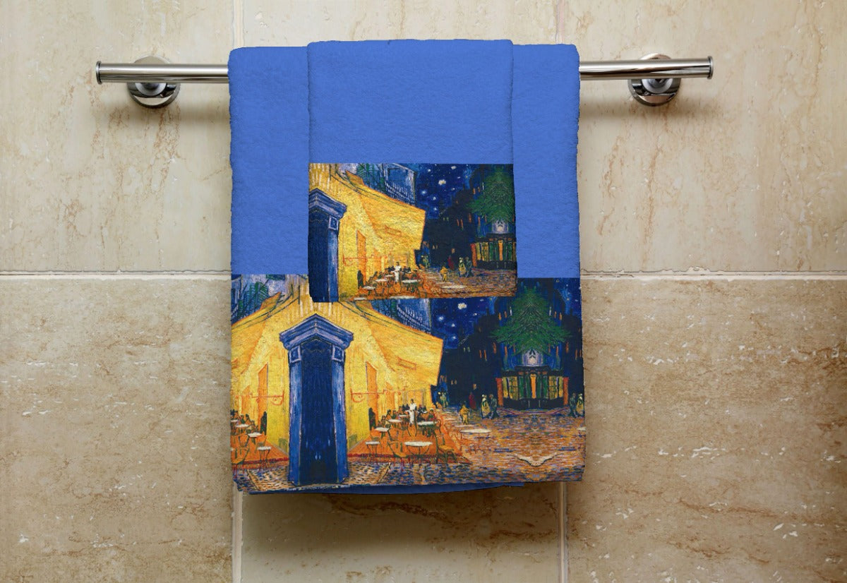 Set 1 Towel + 1 Guest - VAN GOGH - CAFFE 'AD ARLES