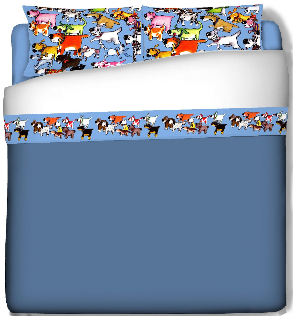 Lenzuola con federe - Funny Bed - Cani Strani