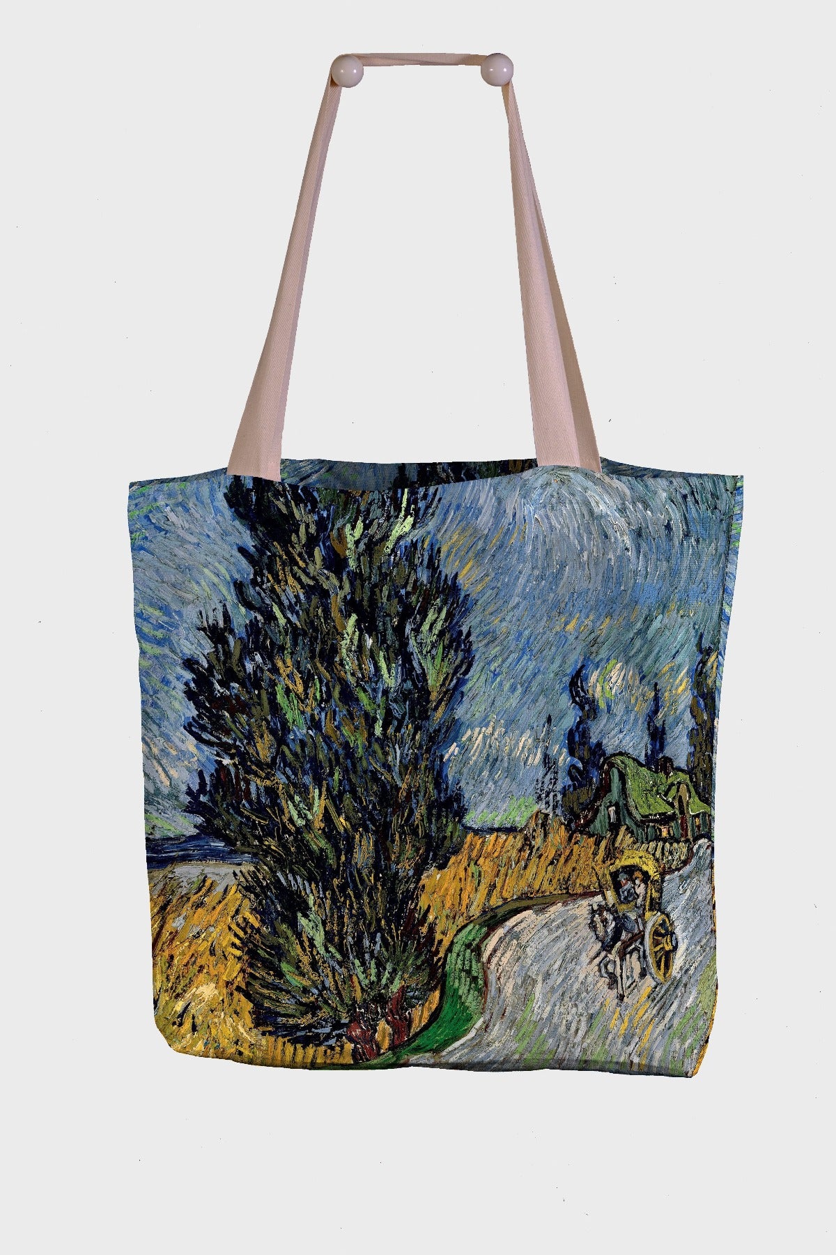 Shopper VanGogh - Strada di notte con cipressi