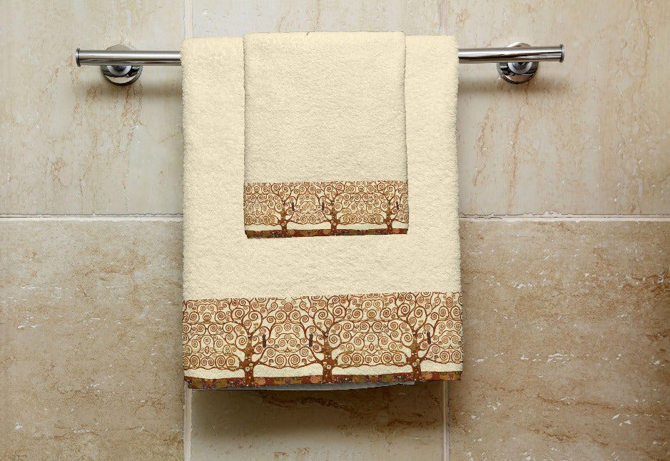 Set 1 Towel + 1 Guest - KLIMT - TREE OF LIFE