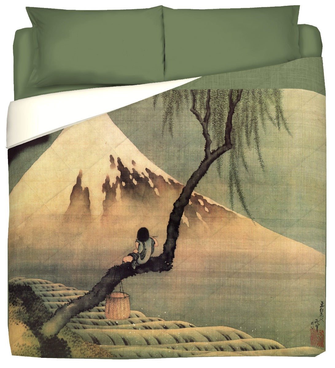 Trapuntino leggero  Hokusai - Boy on a tree