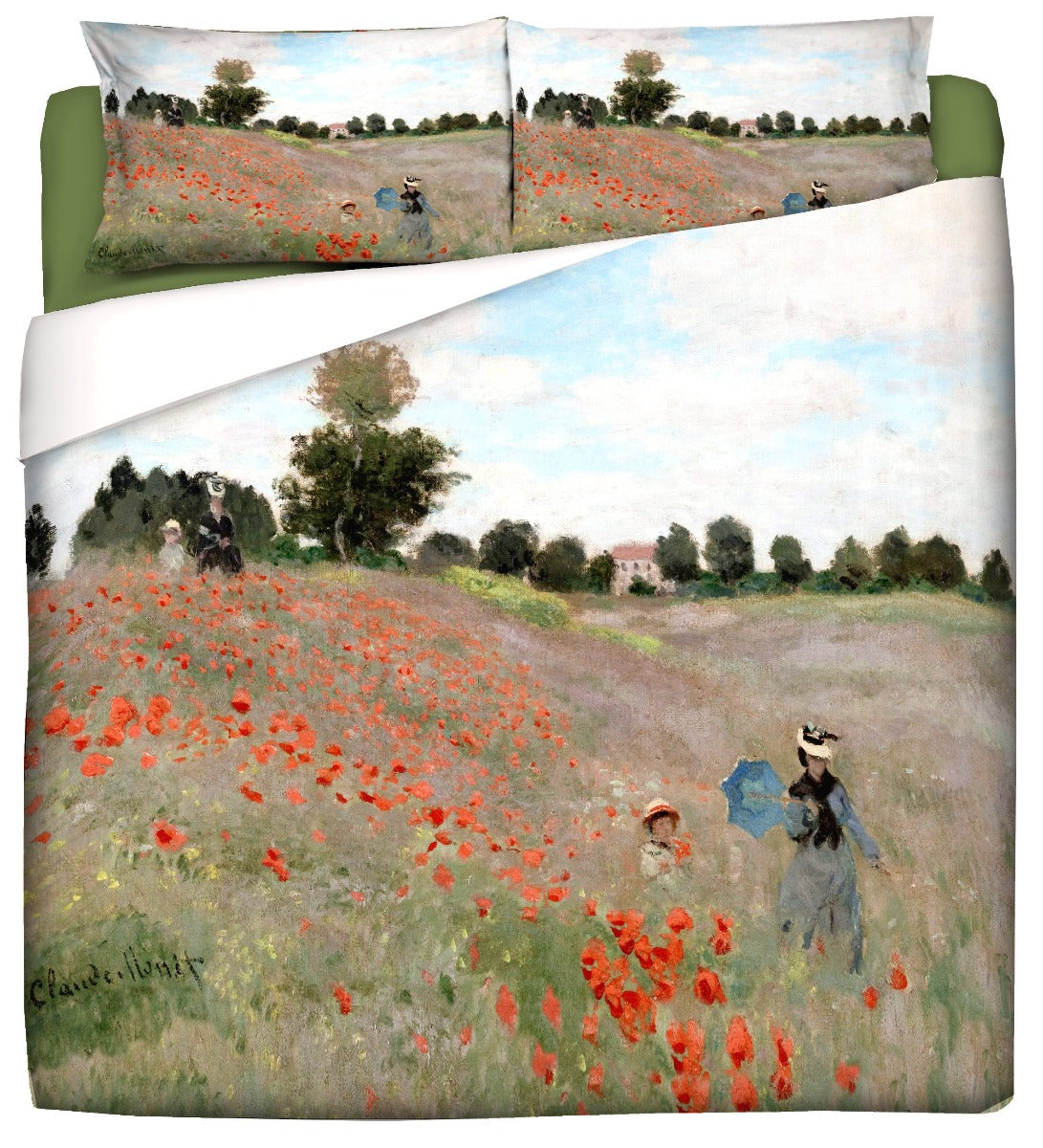 Copripiumino con federe - Monet - Campo di papaveri