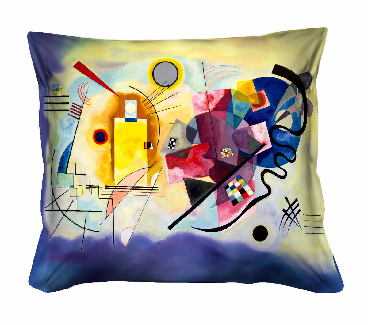 Cuscino Arredo 40x40cm - Kandinsky- Giallo Rosso Blu