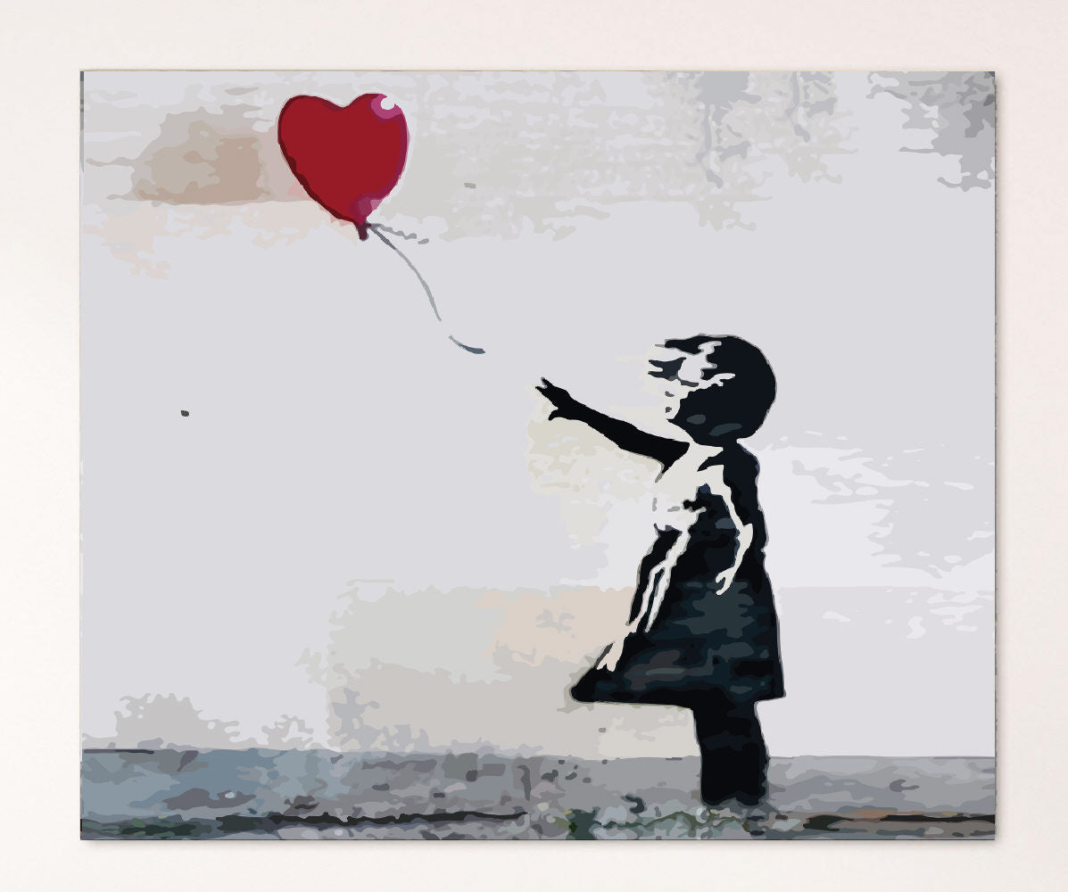 Furniture Panel - Girl with love ballon