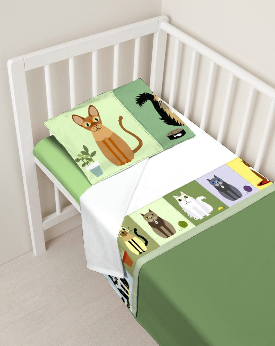 Cot sheet with BROTHERHOOD pillowcase