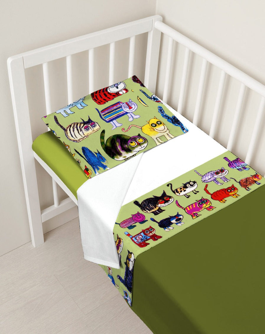 Bed sheet with pillowcase HAPPY FAMILY