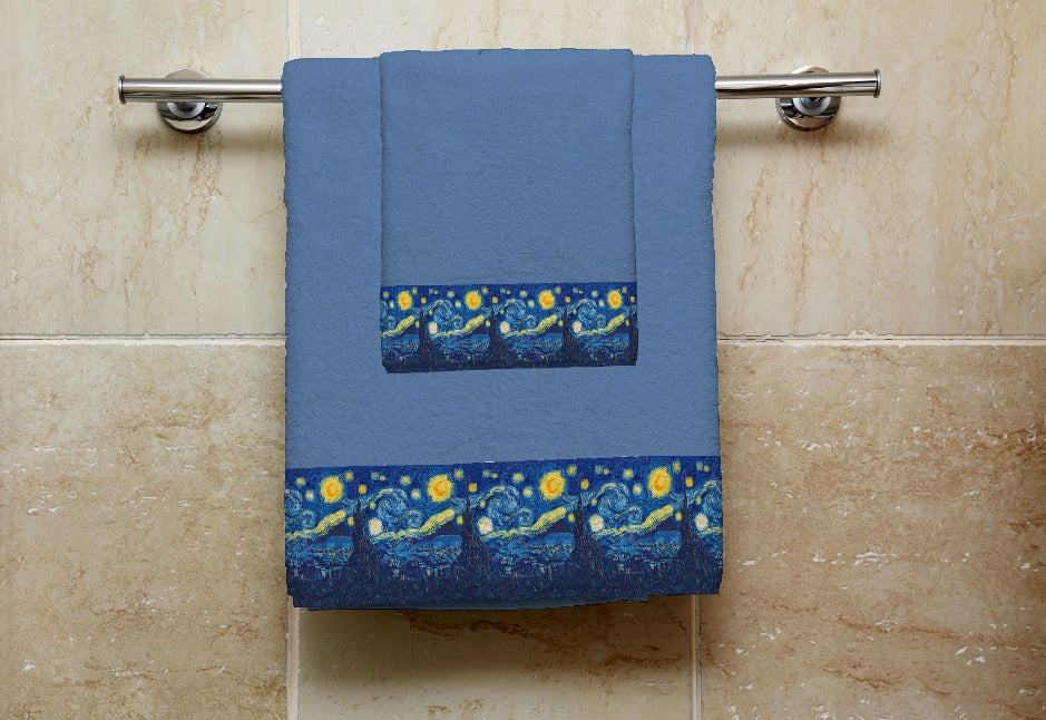 Set 1 Towel + 1 Guest - VAN GOGH - STARRY NIGHT