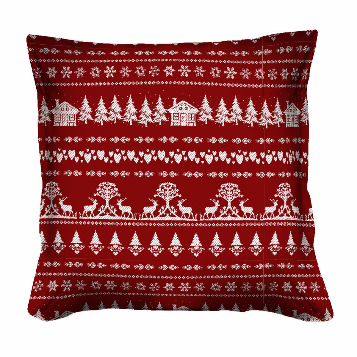 Furniture cushion cm. 40x40 - REINDEER AND HUTS