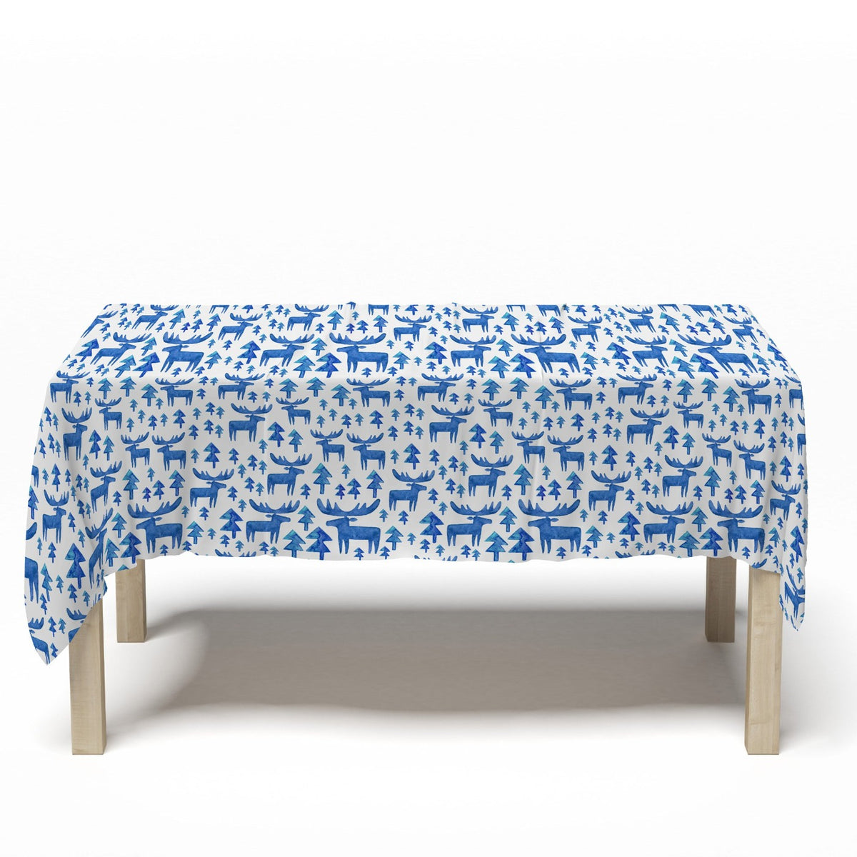 BLUE REINDEER tablecloth -