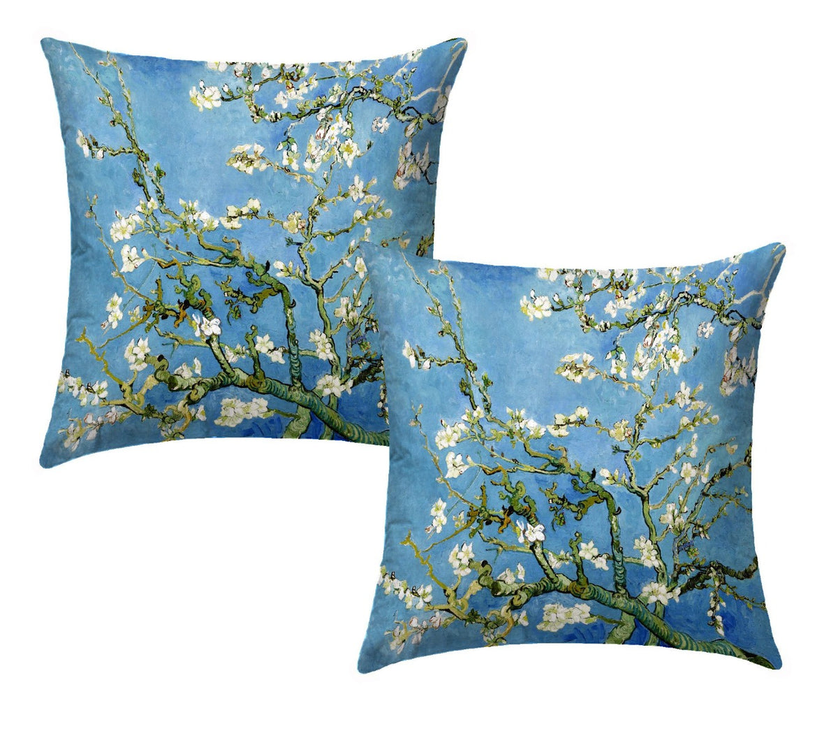 Coppia Fodere per Cuscino Arredo - VAN-GOGH -MANDORLO IN FIORE