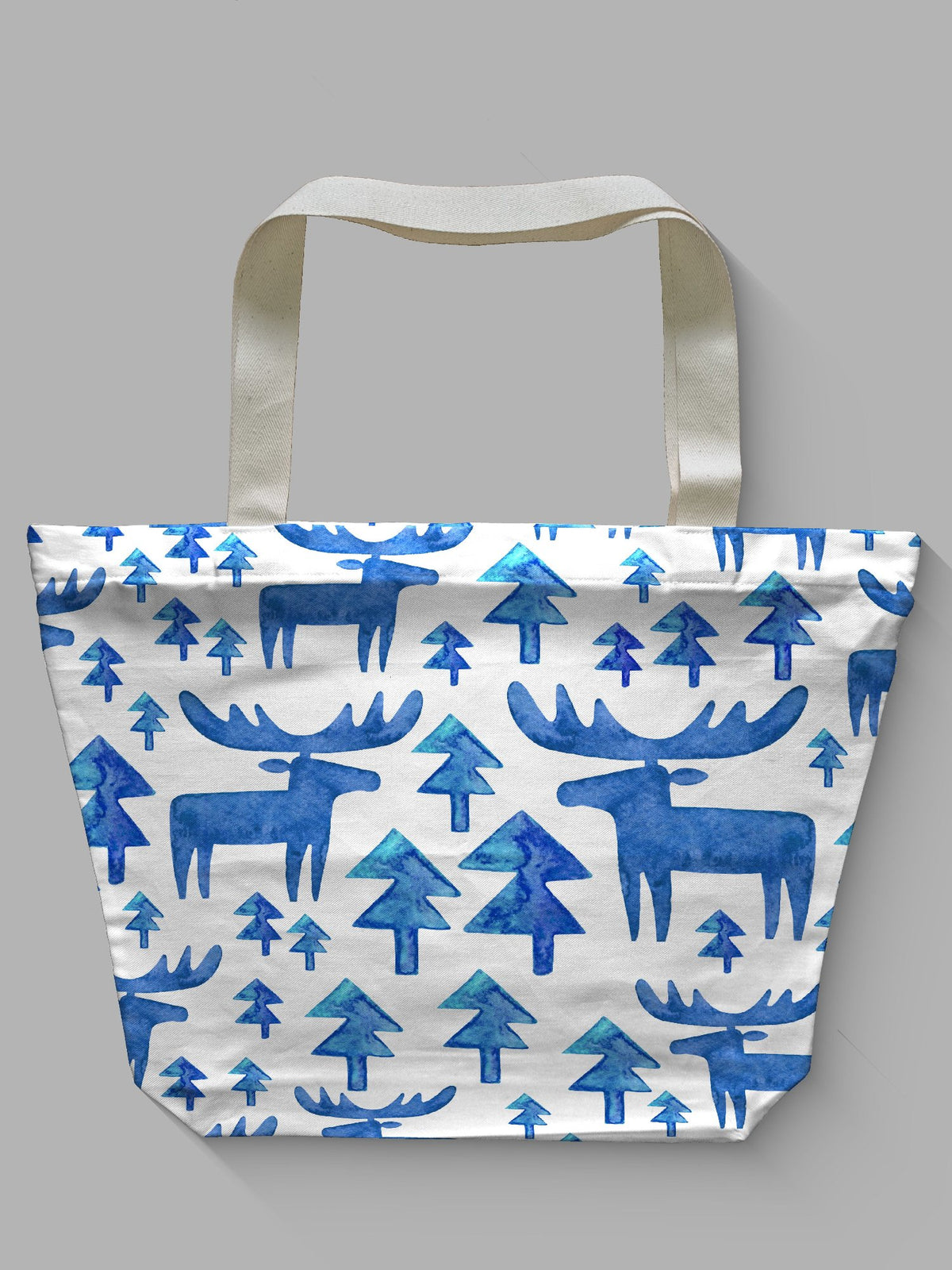 Borsa tessile con cerniera - RENNE BLU