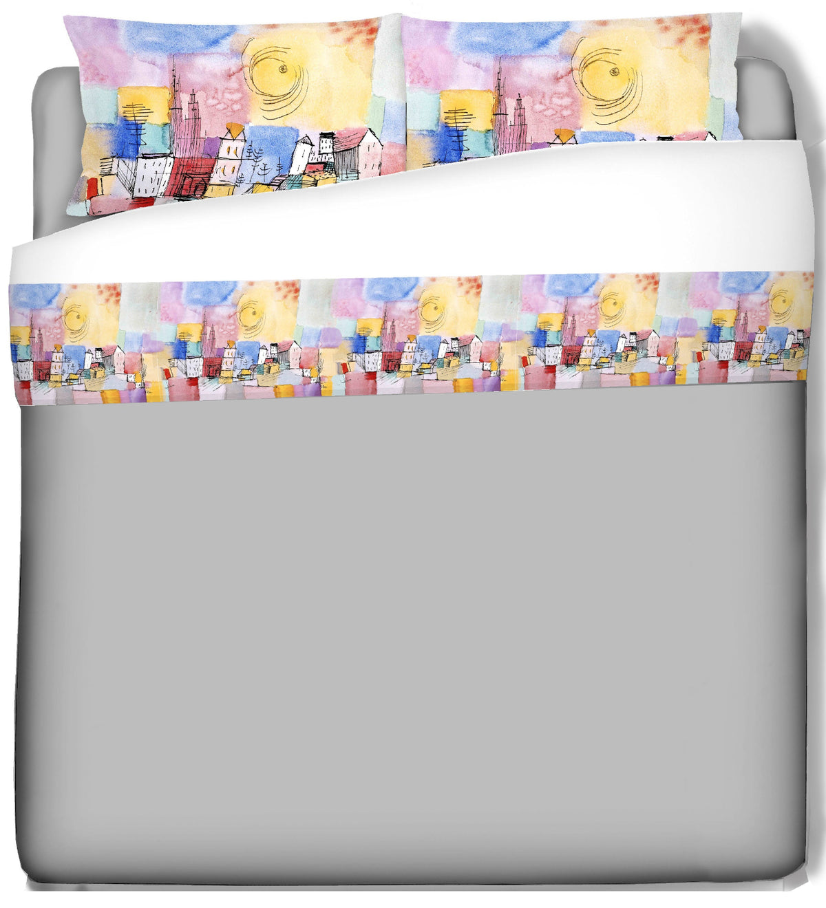 Sheets with pillowcases - Kandinsky- Yellow Red Blue