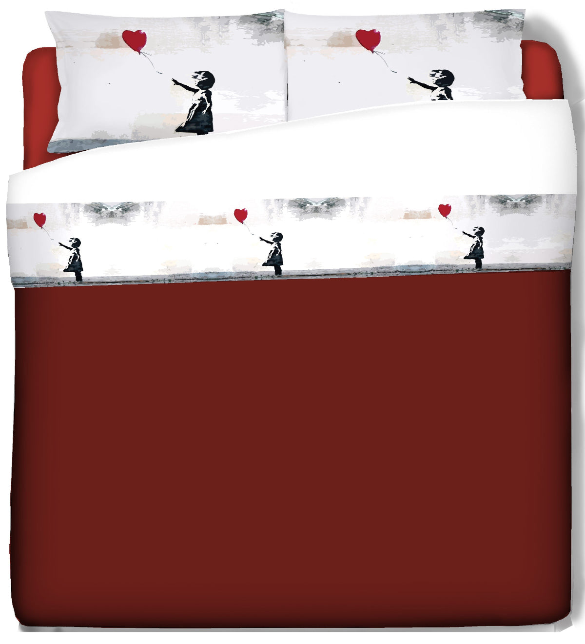 Lenzuola con federe   GIRL WITH LOVE BALLON