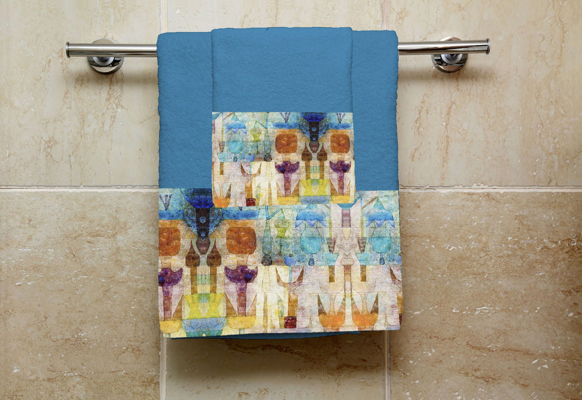 Set 1 Towel + 1 Guest - KANDINSKY YELLOW RED BLUE
