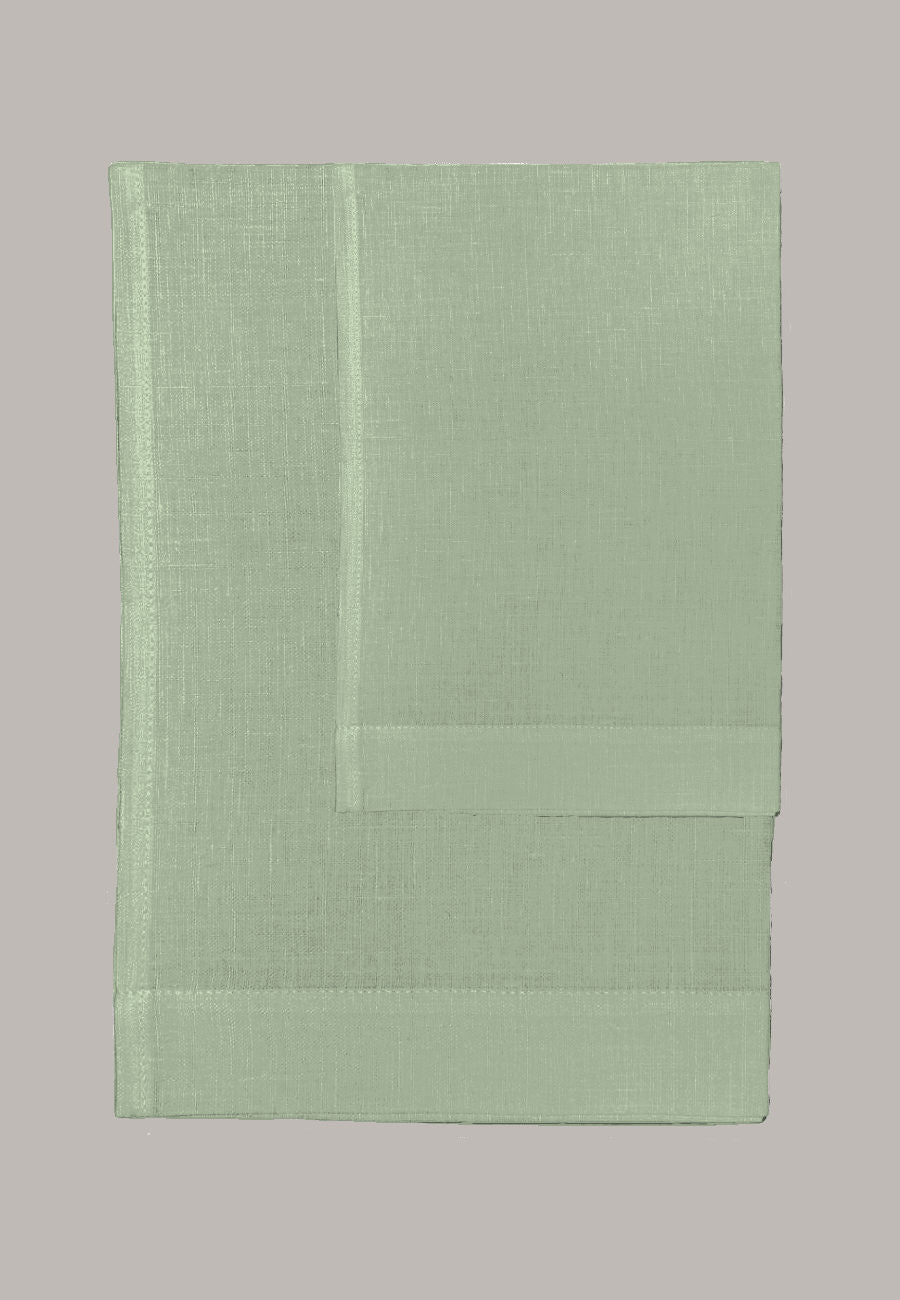 Set Asciugamano + Ospite  PURO LINO  Verde Eucalipto