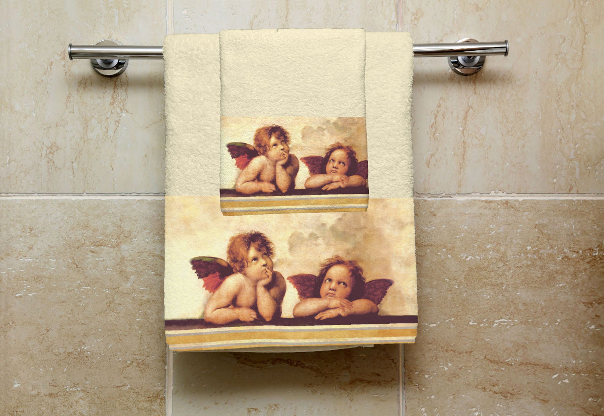 Set 1 Asciugamano+ 1 Ospite - RAFFAELLO - I PUTTI