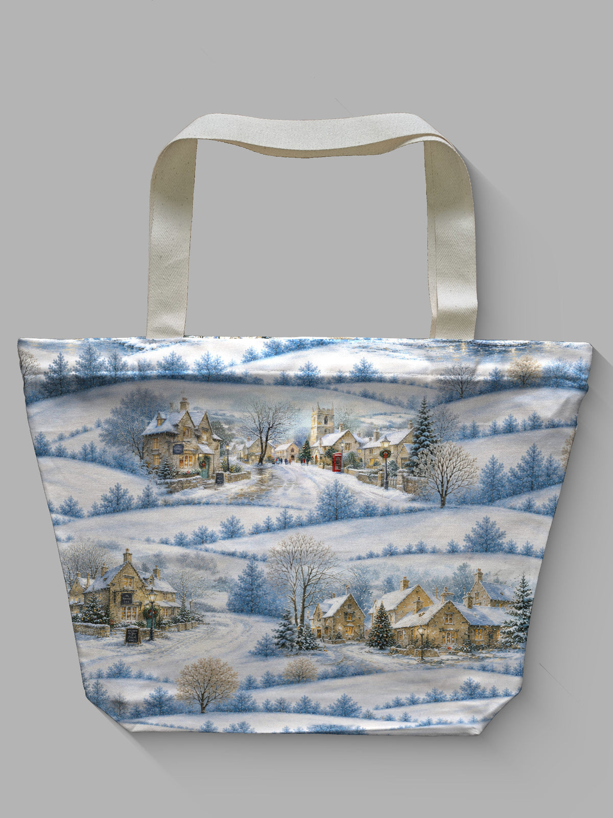Borsa tessile con cerniera - VILLAGGI SOTTO LA NEVE
