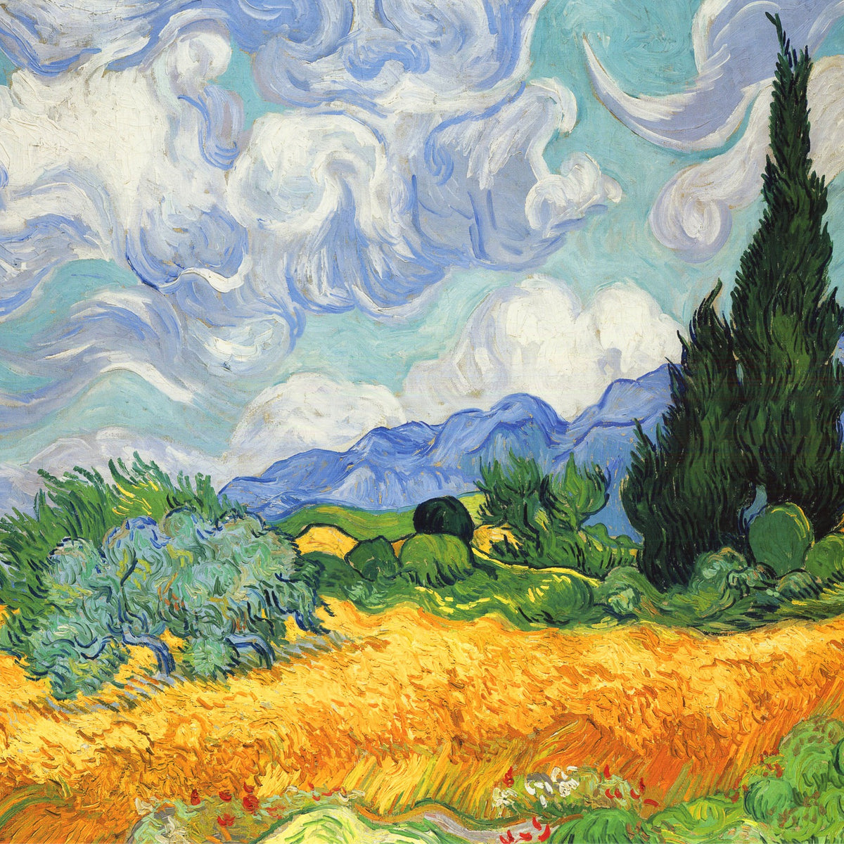 Duvet cover with pillowcases - Van Gogh-Campo di Grano