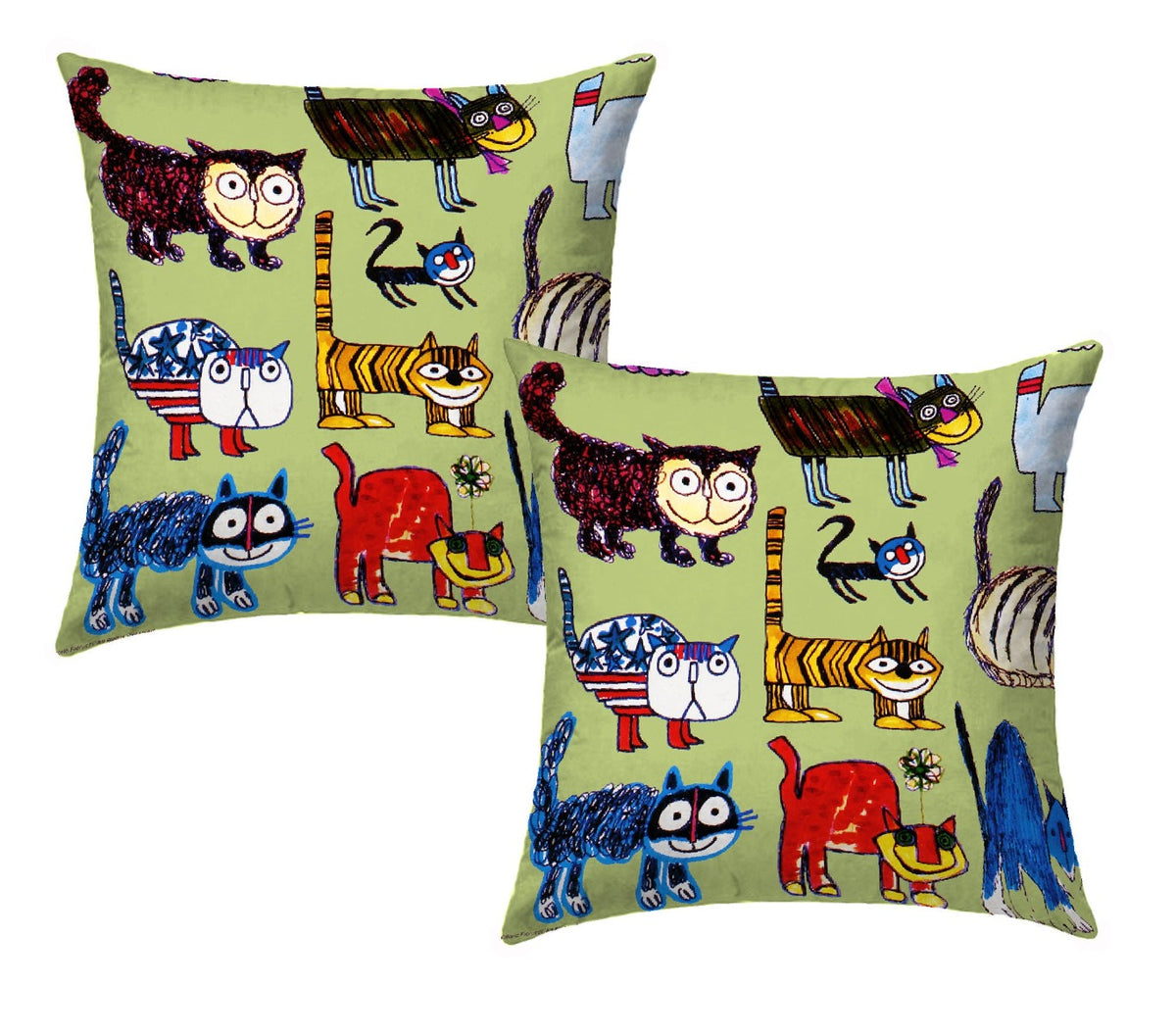Couple Cushion Covers - Funny Bed - Cats Matti