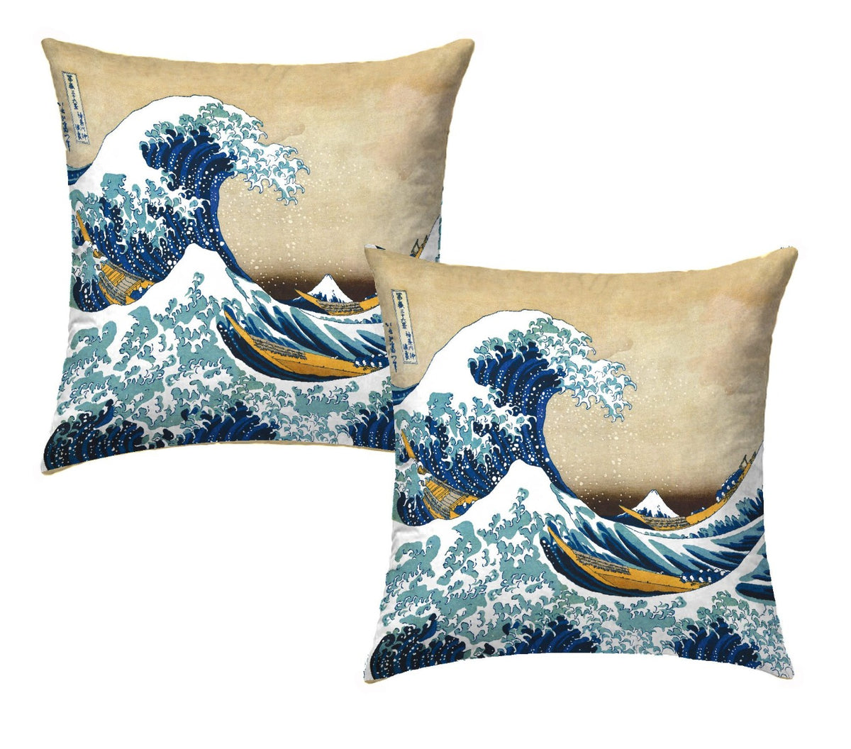 Couple Cushion Cover Furniture - Hokusai-The great wave of Kanagawa