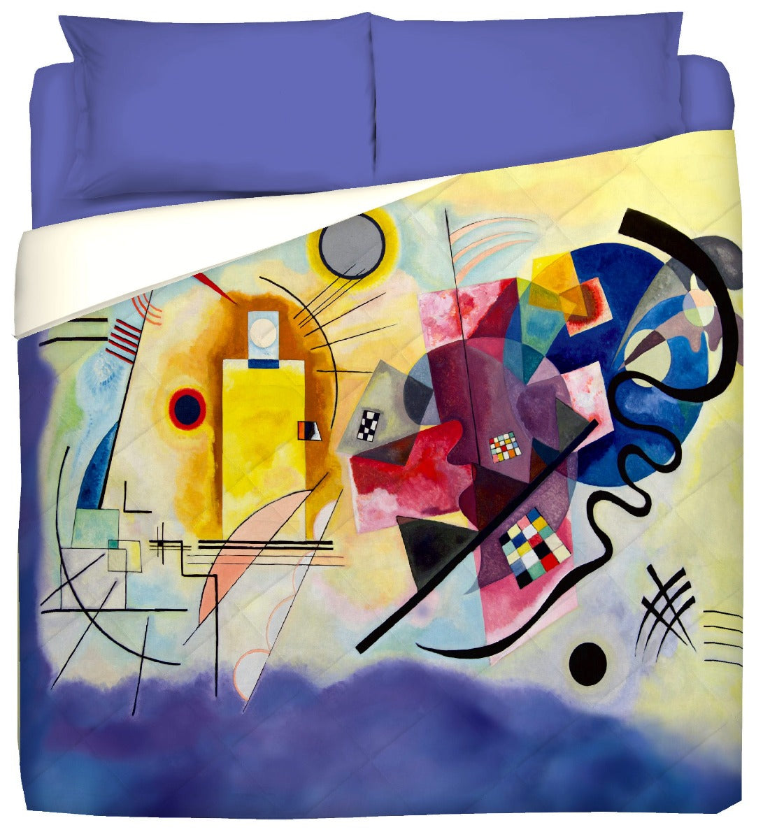 Light quilt - Kandinsky- Yellow Red Blue