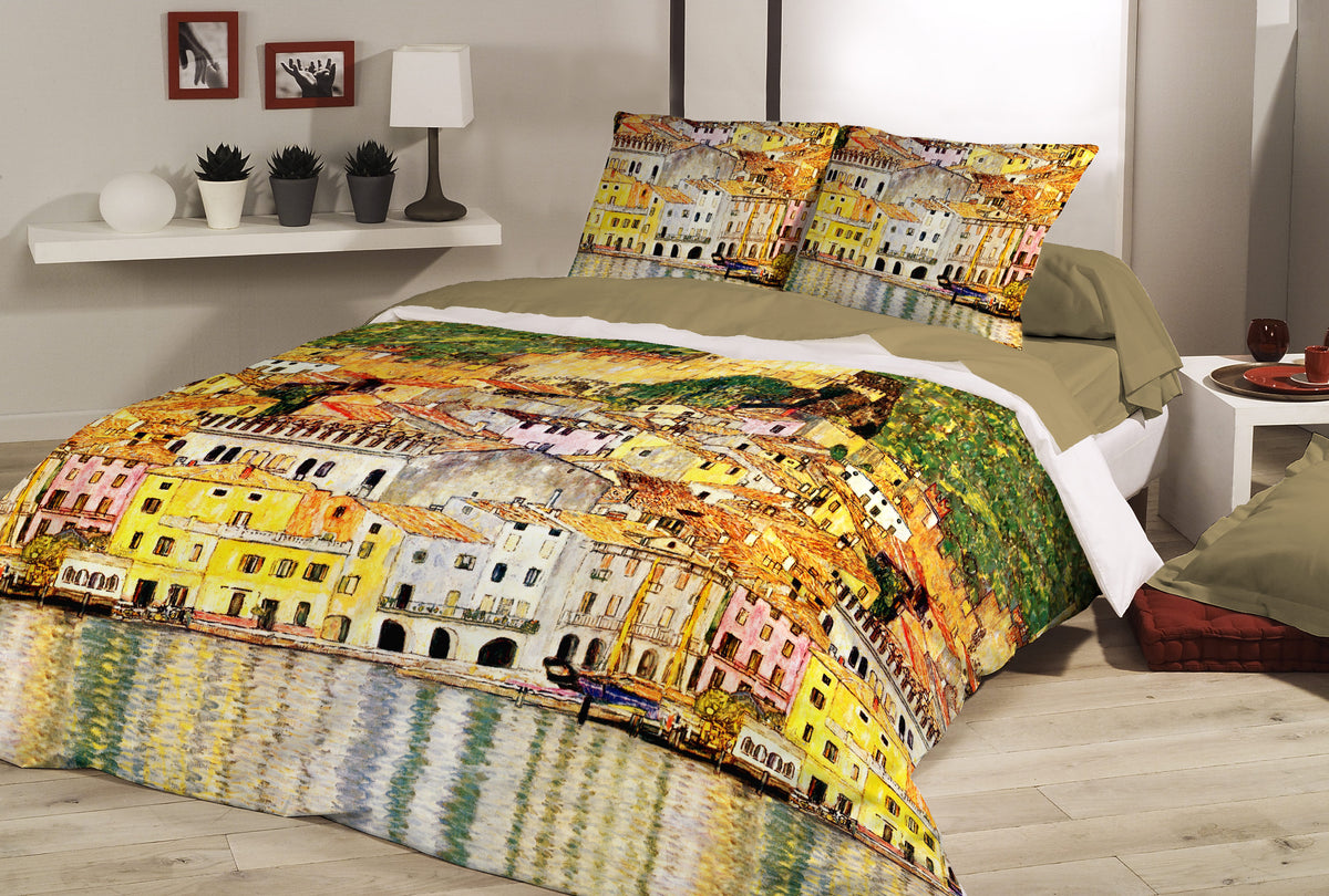 Duvet cover with pillowcases - Malcesine - Klimt