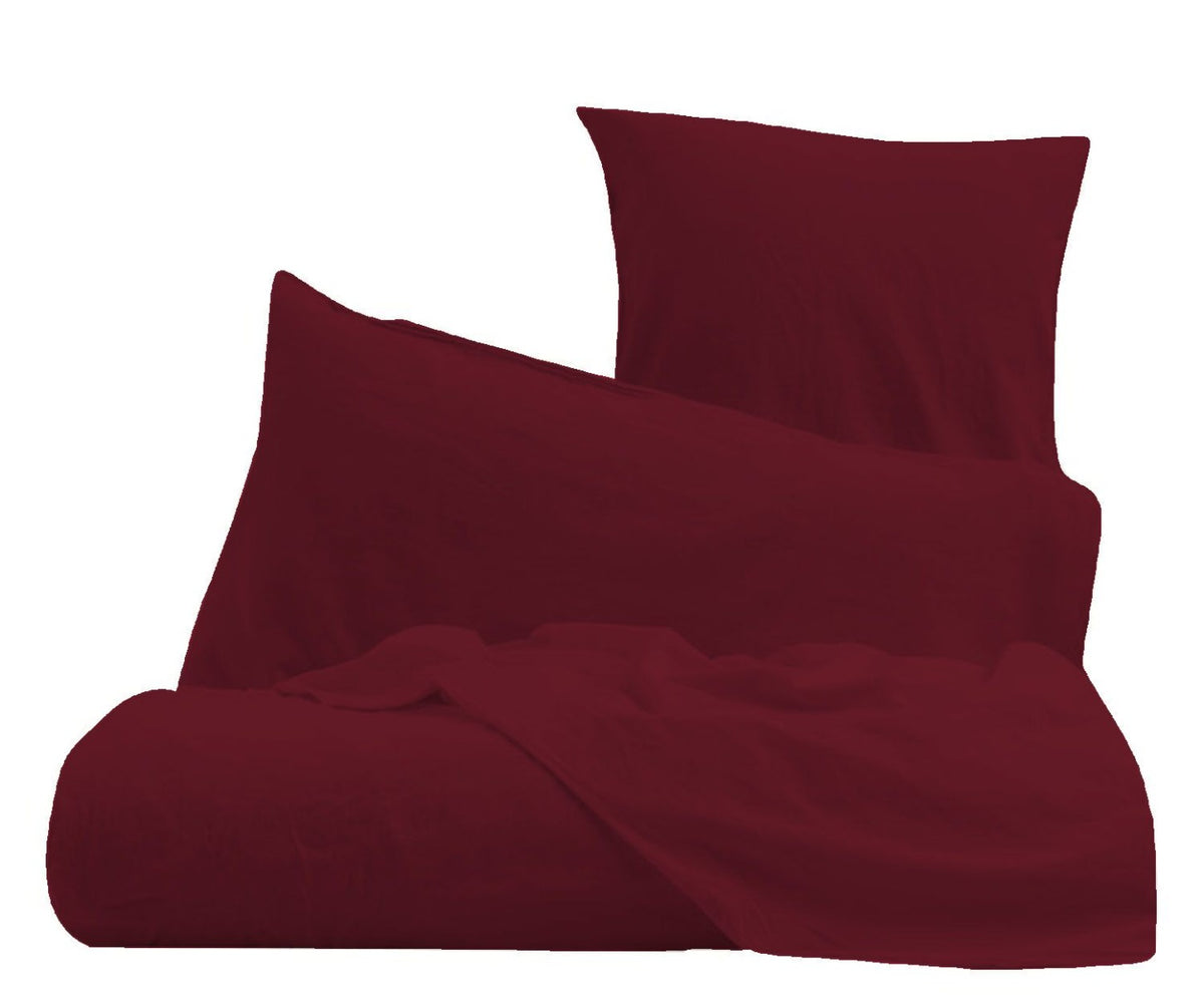 Sheets with pillowcases - Solid Bordeaux color