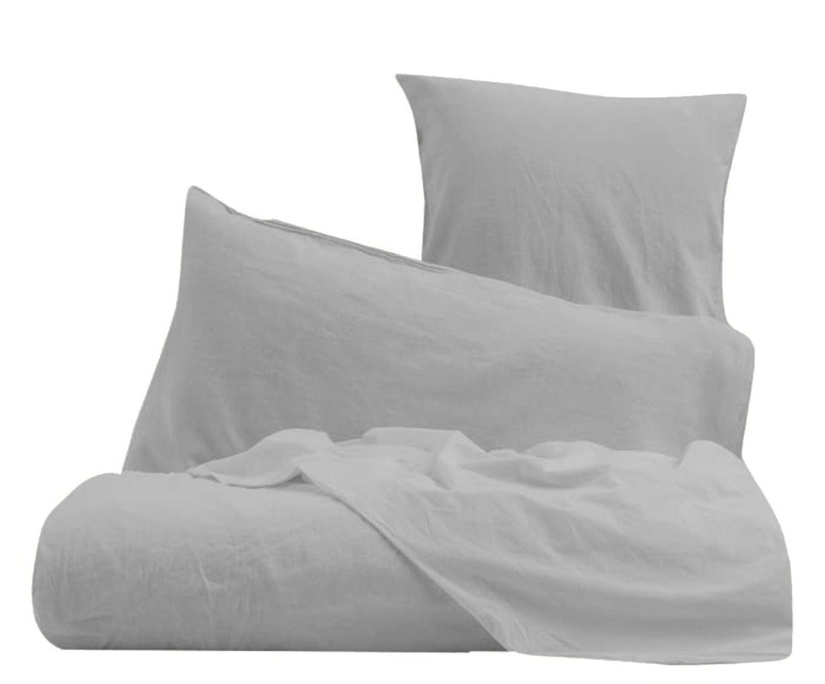 Sheets with pillowcases - Solid color Pearl Gray