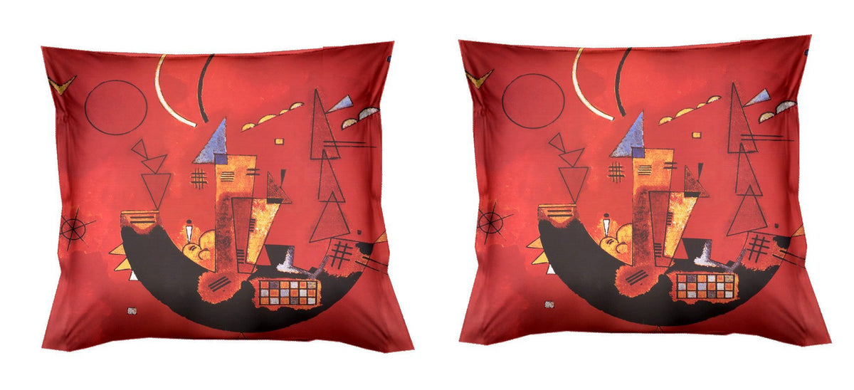 Couple Cushion Covers - Kandinsky - Red Universe